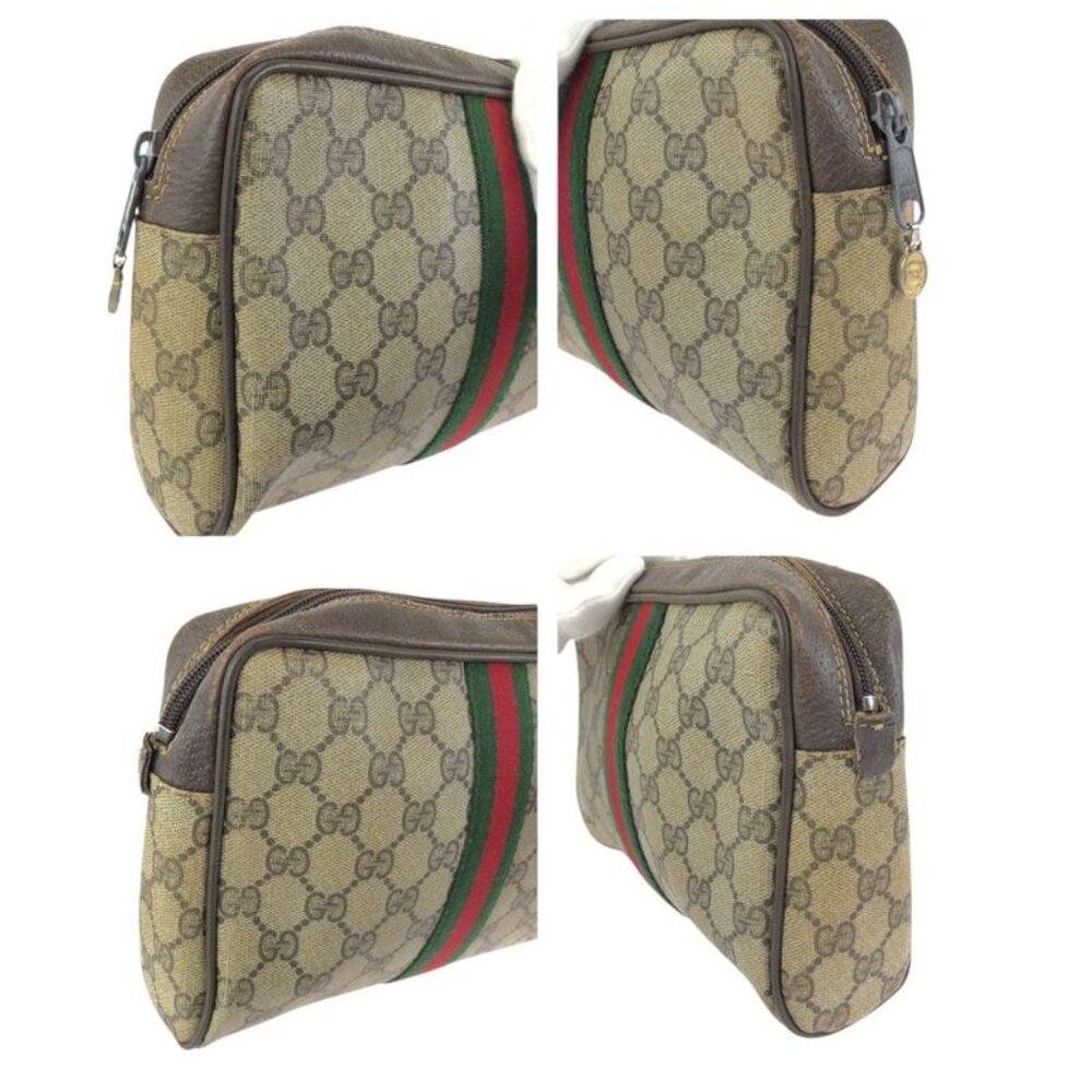 Gucci Vintage Sherry Clutch Beige Brown - Picture 5 of 9